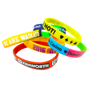 Printed silicone wristbands