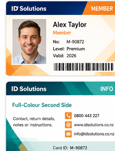 Full-colour both sides card example