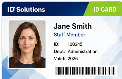 Full-colour single side card example